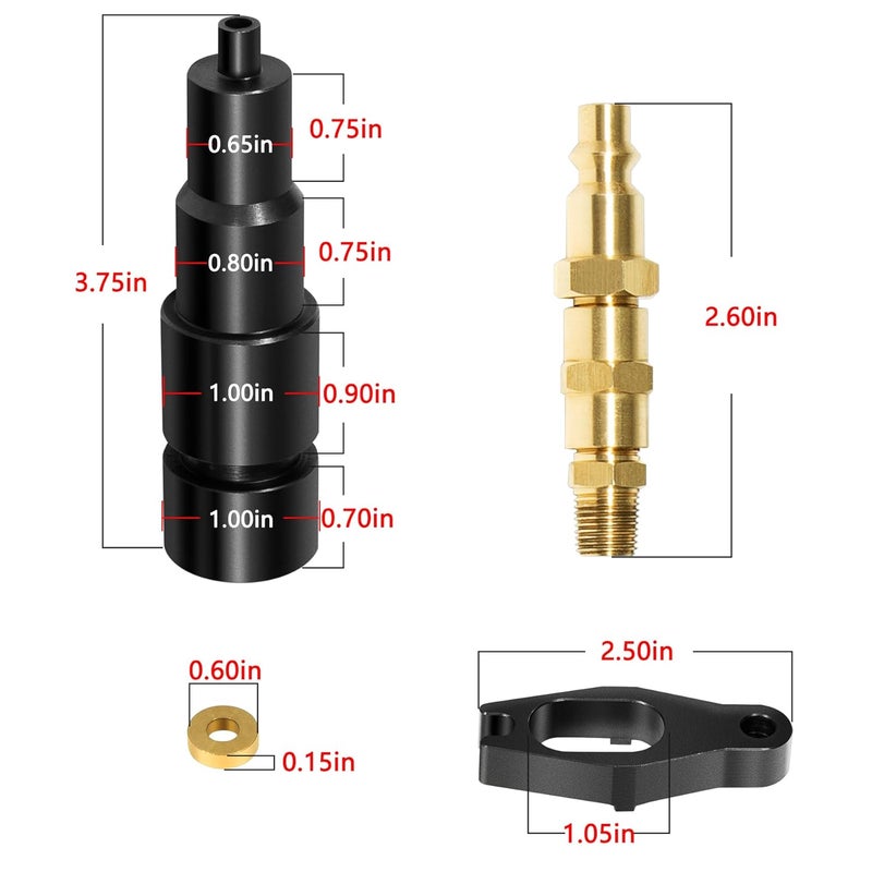 ROUTEKING ‎ 9007A 9007 Compression Test Adapter, Fits for 24V Cummins 1998-1/2 to Current 5.9 6.7 Liter Diesel, Used with J-6692-B Compression Test Gauge - Image 5